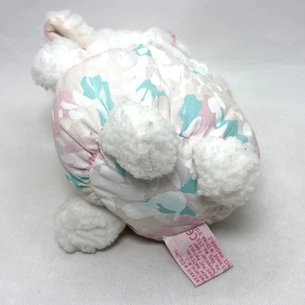 Russ Berrie White Lamb Sheep Flower Pastel Beanbag Pink Purple 6